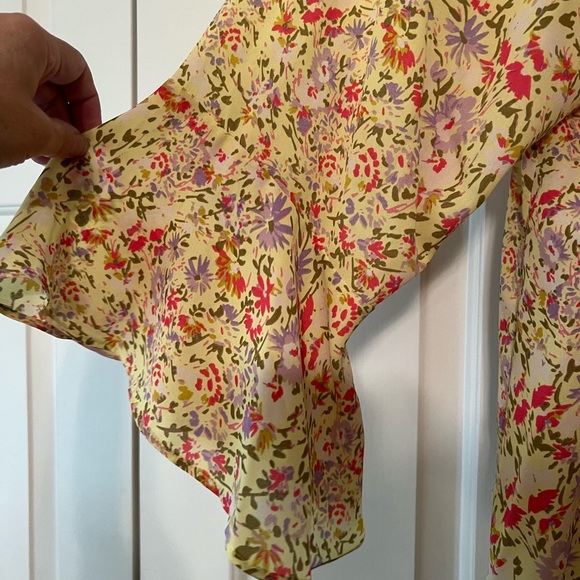 Boho Blooms Yellow Floral Tunic Top The Pioneer Woman Rustic Charm EUC XL #2427 - Picture 10 of 13